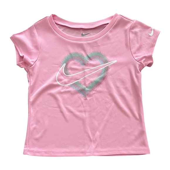 *New* Nike 2 Piece Set Pink Dri-Fit T-Shirt & Shorts Girls Size 3T - Picture 2 of 4